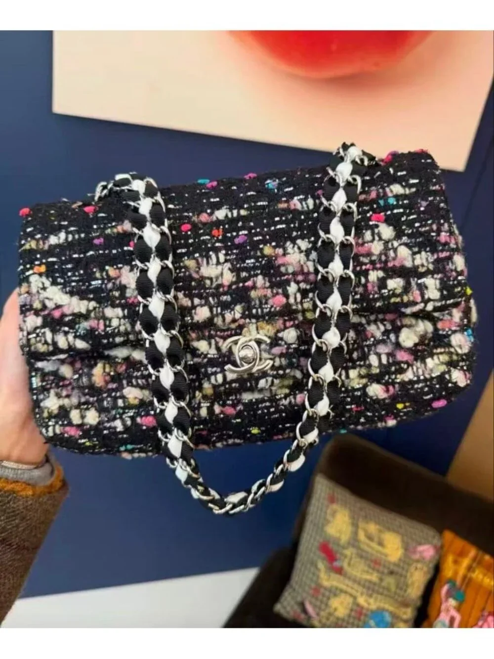Chanel Multicolor Nep Tweed Quilted
